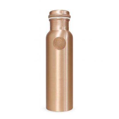 AMAS ORGANICS | 100% PUUR KOPEREN WATERFLES PLAIN | PREMIUM QUALITY | HANDGEMAAKT EN UNIEK | 950 ML | 350 G
